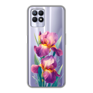 Силиконовый чехол на Realme 8i с принтом Цветы орхидеи Силиконовый чехол на Realme 8i с принтом Цветы орхидеи