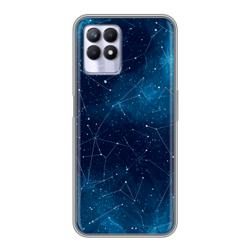 Силиконовый чехол на Realme 8i с принтом Космос звезды Силиконовый чехол на Realme 8i с принтом Космос звезды