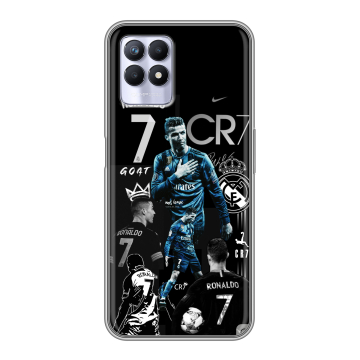 Силиконовый чехол на Realme 8i с принтом Реал Роналдо