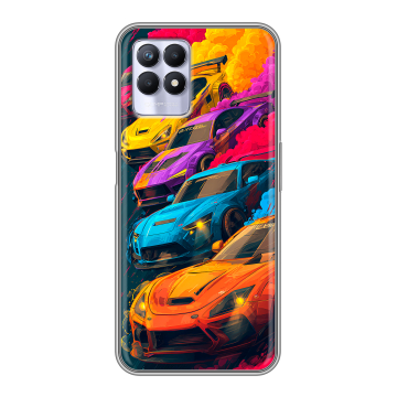 Силиконовый чехол на Realme 8i с принтом Тачки Силиконовый чехол на Realme 8i с принтом Тачки