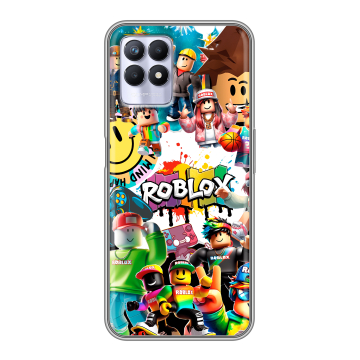 Силиконовый чехол на Realme 8i с принтом Roblox Роблокс Силиконовый чехол на Realme 8i с принтом Roblox Роблокс