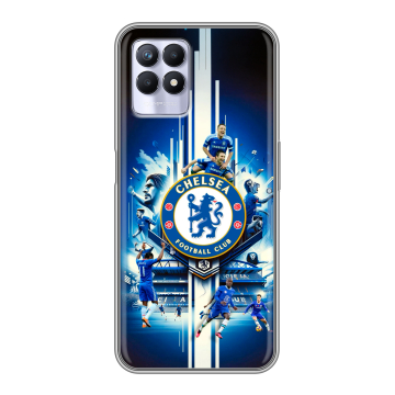 Силиконовый чехол на Realme 8i с принтом Chelsea Челси Силиконовый чехол на Realme 8i с принтом Chelsea Челси