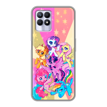 Силиконовый чехол на Realme 8i с принтом My little pony Дружба чудо Силиконовый чехол на Realme 8i с принтом My little pony Дружба чудо