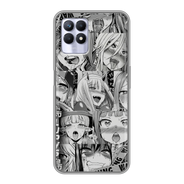 Силиконовый чехол на Realme 8i с принтом Ahegao Ахегао Аниме Силиконовый чехол на Realme 8i с принтом Ahegao Ахегао Аниме