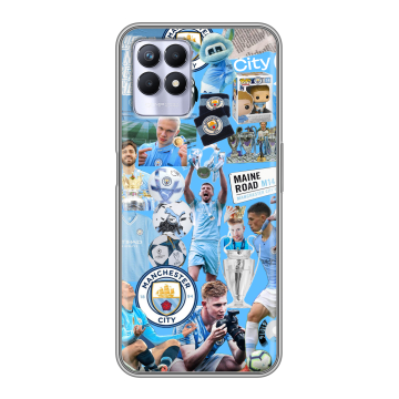 Силиконовый чехол на Realme 8i с принтом Man City Манчестер Сити Силиконовый чехол на Realme 8i с принтом Man City Манчестер Сити