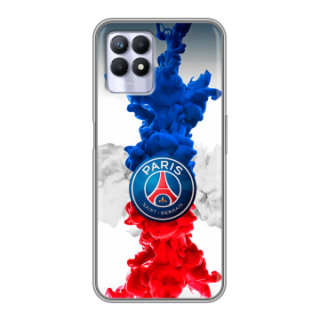 Силиконовый чехол на Realme 8i с принтом PSG ПСЖ Силиконовый чехол на Realme 8i с принтом PSG ПСЖ