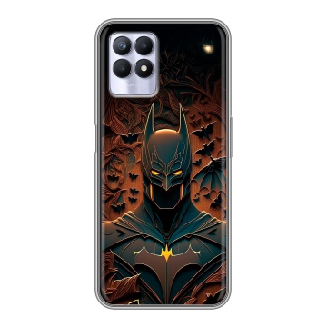 Силиконовый чехол на Realme 8i с принтом Batman Бэтмен Силиконовый чехол на Realme 8i с принтом Batman Бэтмен