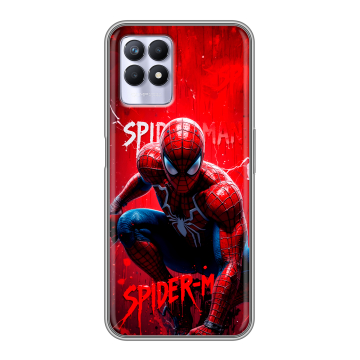 Силиконовый чехол на Realme 8i с принтом Spiderman Человек паук Силиконовый чехол на Realme 8i с принтом Spiderman Человек паук