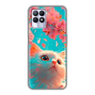 Силиконовый чехол на Realme 8i с принтом Красивый кот Силиконовый чехол на Realme 8i с принтом Красивый кот