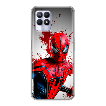 Силиконовый чехол на Realme 8i с принтом Spiderman Человек паук Силиконовый чехол на Realme 8i с принтом Spiderman Человек паук