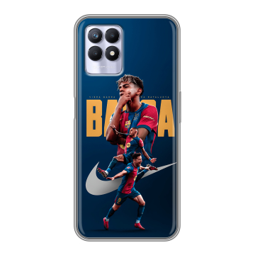 Силиконовый чехол на Realme 8i с принтом Барселона Barca Yamal Силиконовый чехол на Realme 8i с принтом Барселона Barca Yamal