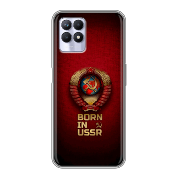 Силиконовый чехол на Realme 8i с принтом Флаг Герб СССР Силиконовый чехол на Realme 8i с принтом Флаг Герб СССР