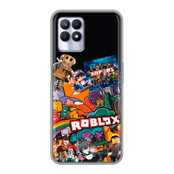 Силиконовый чехол на Realme 8i с принтом Roblox Роблокс Силиконовый чехол на Realme 8i с принтом Roblox Роблокс