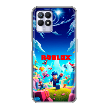 Силиконовый чехол на Realme 8i с принтом Roblox Роблокс Силиконовый чехол на Realme 8i с принтом Roblox Роблокс