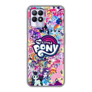 Силиконовый чехол на Realme 8i с принтом My little pony Дружба чудо Силиконовый чехол на Realme 8i с принтом My little pony Дружба чудо