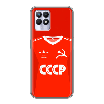 Силиконовый чехол на Realme 8i с принтом Флаг Герб СССР Силиконовый чехол на Realme 8i с принтом Флаг Герб СССР