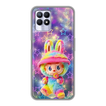 Силиконовый чехол на Realme 8i с принтом Labubu Лабубу Силиконовый чехол на Realme 8i с принтом Labubu Лабубу