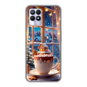Силиконовый чехол на Realme 8i с принтом Новый год Силиконовый чехол на Realme 8i с принтом Новый год