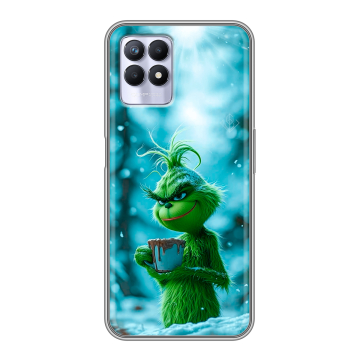 Силиконовый чехол на Realme 8i с принтом Новый год гринч Силиконовый чехол на Realme 8i с принтом Новый год гринч