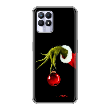 Силиконовый чехол на Realme 8i с принтом Новый год Гринч Силиконовый чехол на Realme 8i с принтом Новый год Гринч