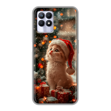 Силиконовый чехол на Realme 8i с принтом Новый год Силиконовый чехол на Realme 8i с принтом Новый год