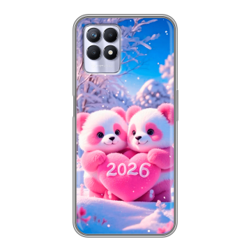 Силиконовый чехол на Realme 8i с принтом Новый год Силиконовый чехол на Realme 8i с принтом Новый год