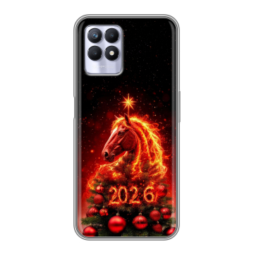 Силиконовый чехол на Realme 8i с принтом Новый год Силиконовый чехол на Realme 8i с принтом Новый год