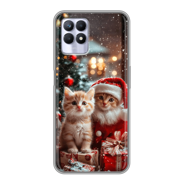 Силиконовый чехол на Realme 8i с принтом Новый год Силиконовый чехол на Realme 8i с принтом Новый год
