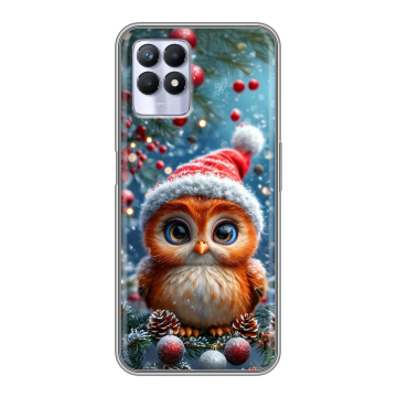 Силиконовый чехол на Realme 8i с принтом Новый год Силиконовый чехол на Realme 8i с принтом Новый год