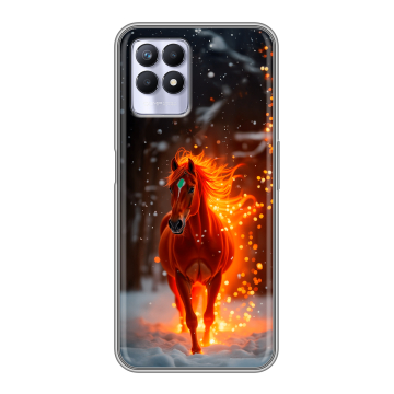 Силиконовый чехол на Realme 8i с принтом Новый год Силиконовый чехол на Realme 8i с принтом Новый год