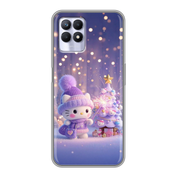 Силиконовый чехол на Realme 8i с принтом Новый год Силиконовый чехол на Realme 8i с принтом Новый год
