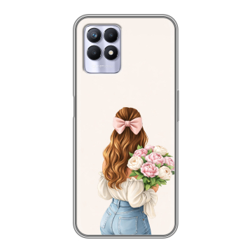 Силиконовый чехол на Realme 8i с принтом женский Силиконовый чехол на Realme 8i с принтом женский