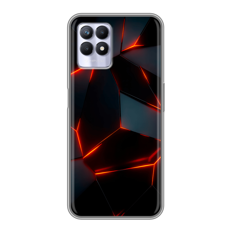 Силиконовый чехол на Realme 8i с принтом Яркие абстракции Силиконовый чехол на Realme 8i с принтом Яркие абстракции
