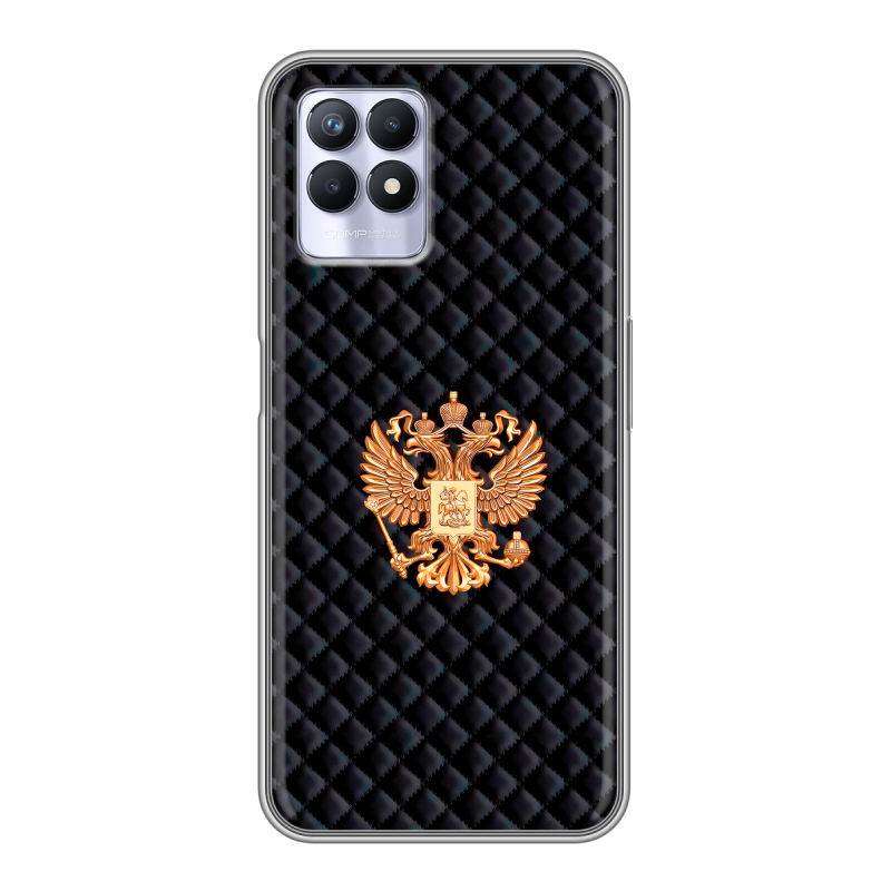 Силиконовый чехол на Realme 8i с принтом Герб России принт Силиконовый чехол на Realme 8i с принтом Герб России принт