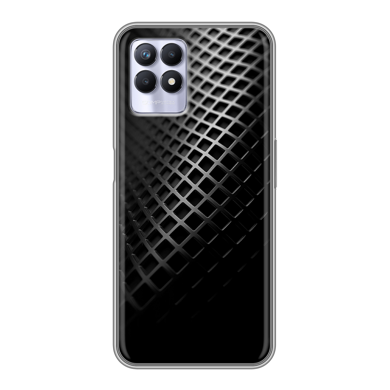 Силиконовый чехол на Realme 8i с принтом Текстура металла Силиконовый чехол на Realme 8i с принтом Текстура металла