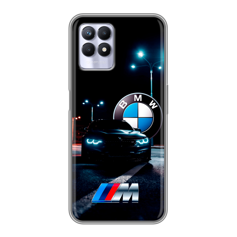 Силиконовый чехол на Realme 8i с принтом БМВ BMW Силиконовый чехол на Realme 8i с принтом БМВ BMW