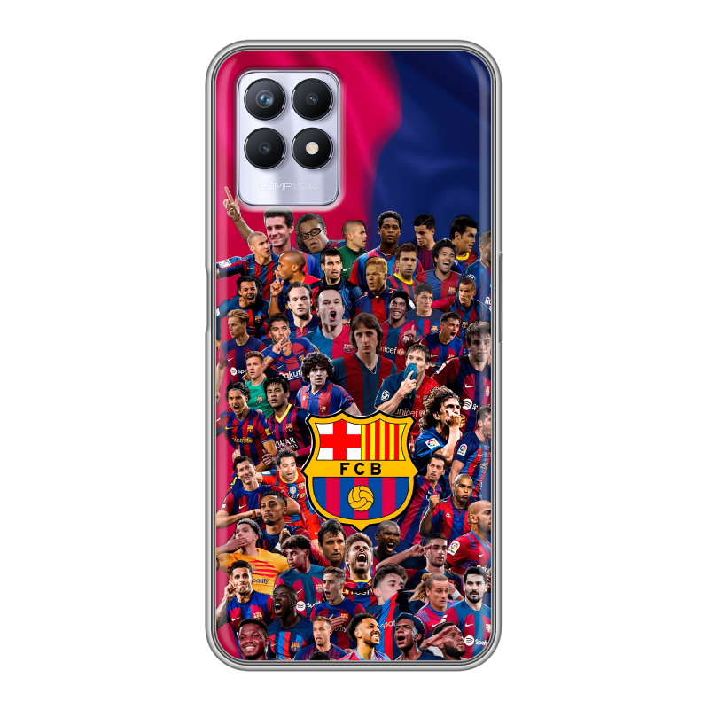 Силиконовый противоударный чехол на Realme 8i с принтом Барселона Barcelona Силиконовый противоударный чехол на Realme 8i с принтом Барселона Barcelona