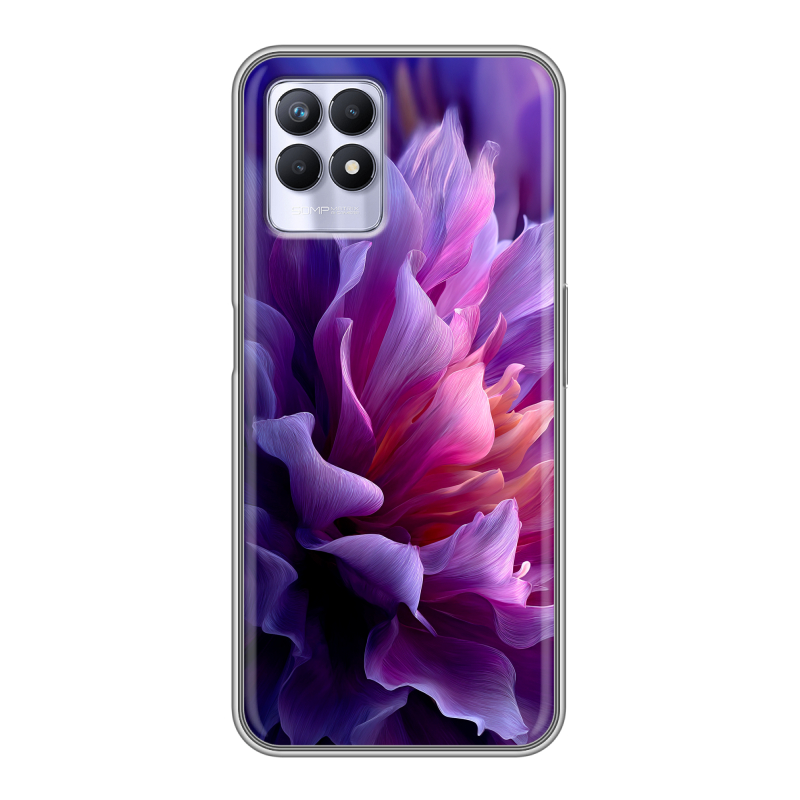 Силиконовый чехол на Realme 8i с принтом женский цветы Силиконовый чехол на Realme 8i с принтом женский цветы