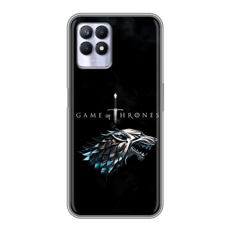 Силиконовый противоударный чехол на Realme 8i с принтом Игра Престолов Game Thrones Силиконовый противоударный чехол на Realme 8i с принтом Игра Престолов Game Thrones