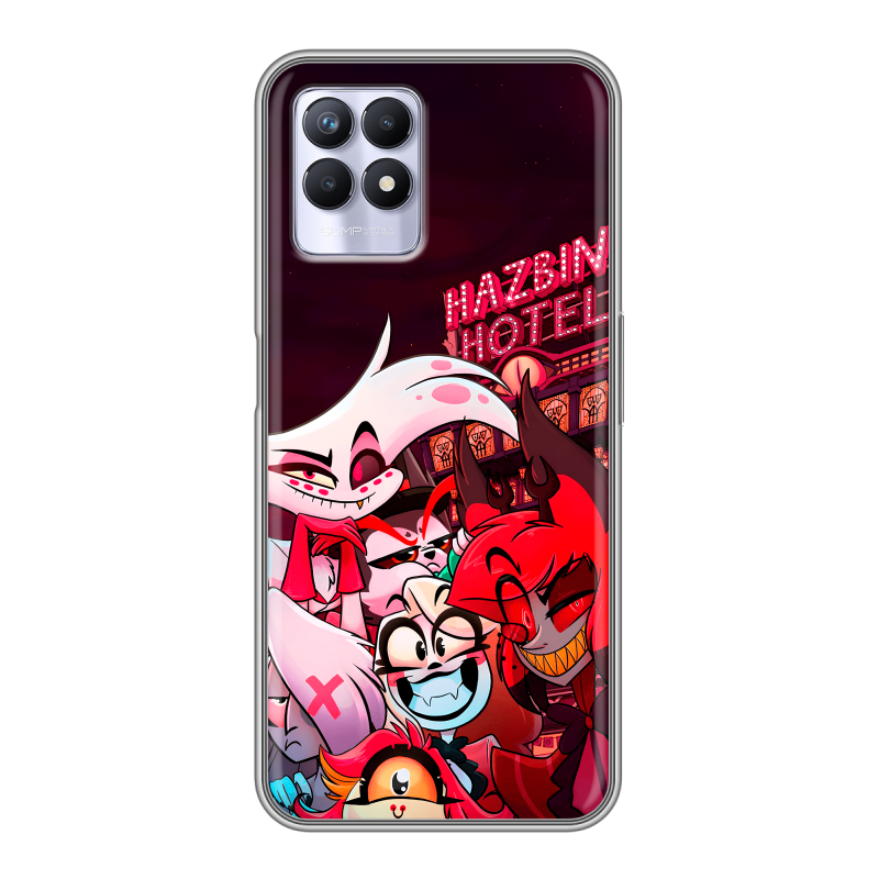 Силиконовый чехол на Realme 8i с принтом Hazbin Hotel Отель Хазбин Силиконовый чехол на Realme 8i с принтом Hazbin Hotel Отель Хазбин