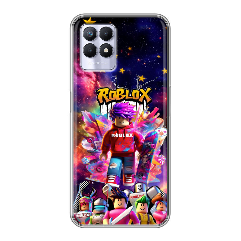 Силиконовый чехол на Realme 8i с принтом Roblox Роблокс Силиконовый чехол на Realme 8i с принтом Roblox Роблокс