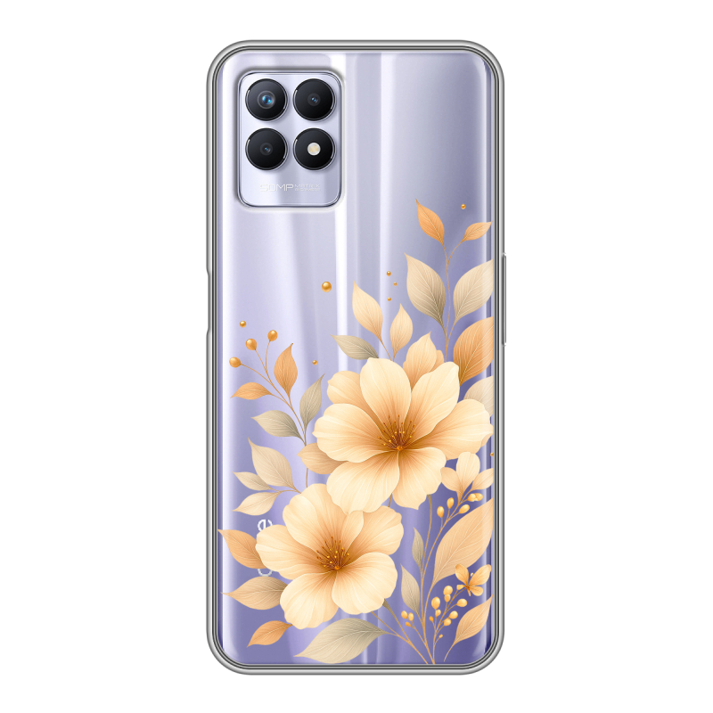 Силиконовый противоударный чехол на Realme 8i с принтом для девушки Силиконовый противоударный чехол на Realme 8i с принтом для девушки