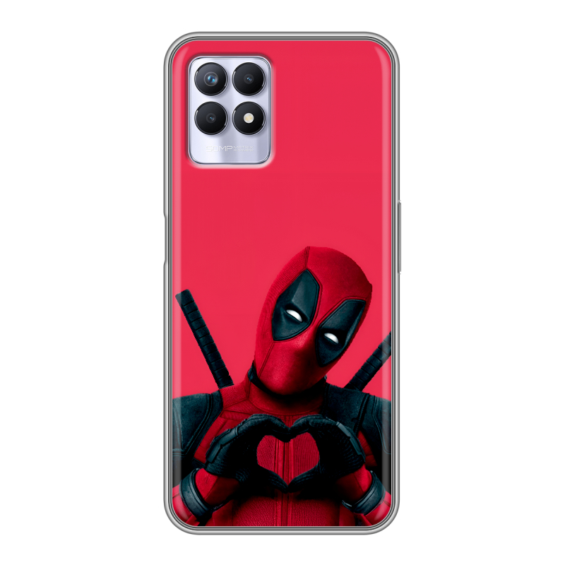 Силиконовый чехол на Realme 8i с принтом Дедпул Deadpool Силиконовый чехол на Realme 8i с принтом Дедпул Deadpool
