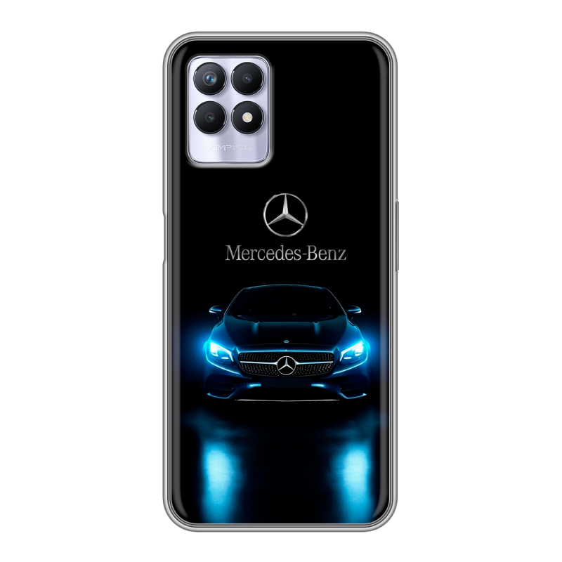 Силиконовый чехол на Realme 8i с принтом Mercedes Мерседес Силиконовый чехол на Realme 8i с принтом Mercedes Мерседес