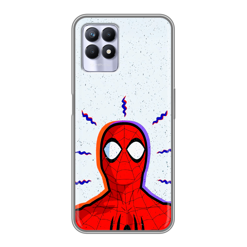 Силиконовый чехол на Realme 8i с принтом Spiderman Человек паук Силиконовый чехол на Realme 8i с принтом Spiderman Человек паук