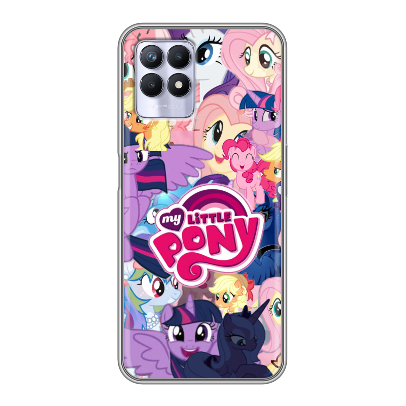 Силиконовый чехол на Realme 8i с принтом My little pony Дружба чудо Силиконовый чехол на Realme 8i с принтом My little pony Дружба чудо