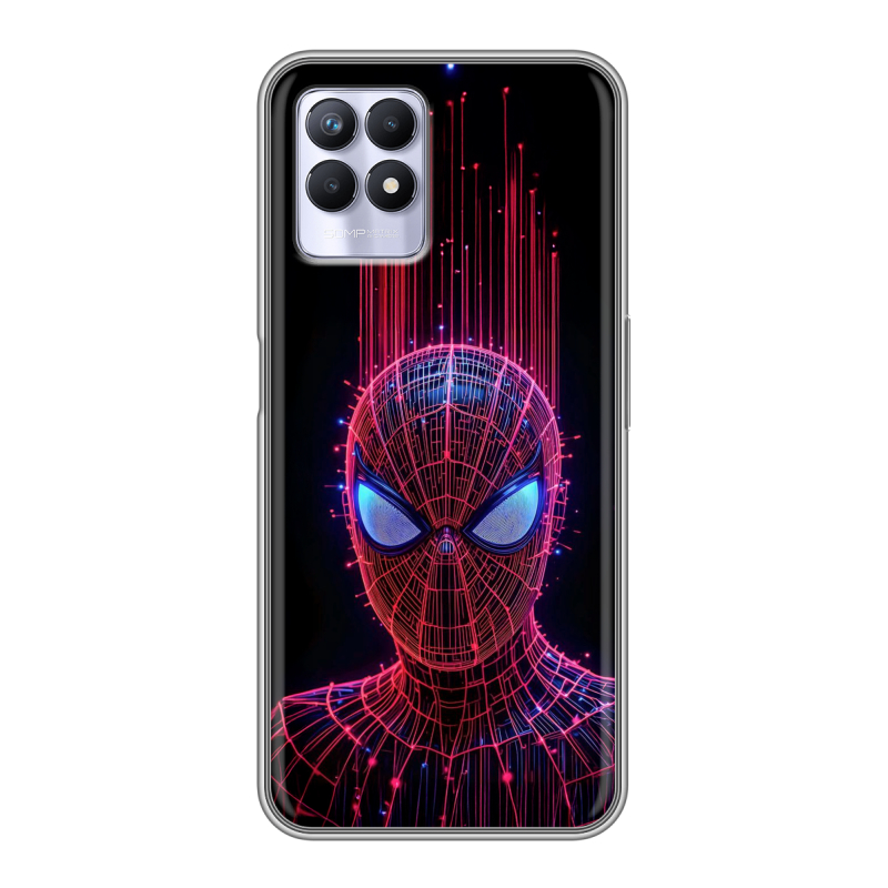 Силиконовый чехол на Realme 8i с принтом Spiderman Человек паук Силиконовый чехол на Realme 8i с принтом Spiderman Человек паук