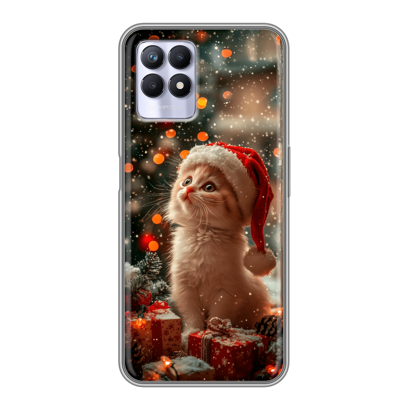 Силиконовый противоударный чехол на Realme 8i с принтом Новый год Силиконовый противоударный чехол на Realme 8i с принтом Новый год