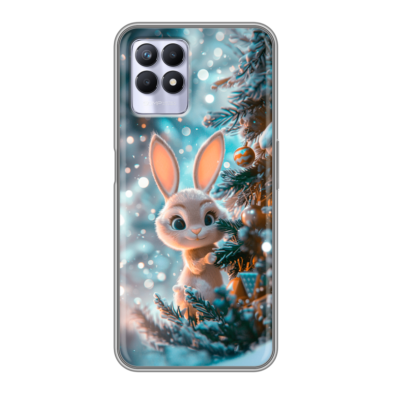 Силиконовый чехол на Realme 8i с принтом Новый год Силиконовый чехол на Realme 8i с принтом Новый год
