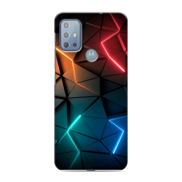 Силиконовый чехол на Motorola Moto G20 с принтом Абстракция неон